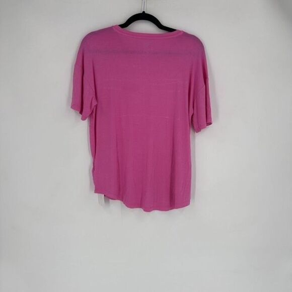 NWT Gap Relaxed Fit Barbie Pink T-Shirt Size Small Oversized  Stretch - Picture 7 of 9